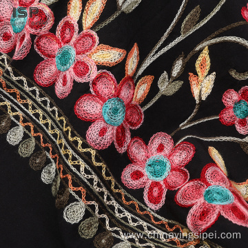 Hot Sale Cheap Woven Floral Embroidery 100%Rayon Fabric